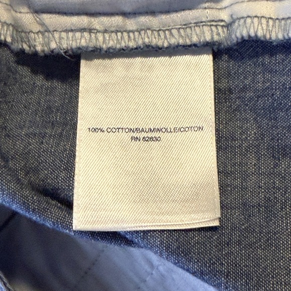 Lands' End Women's Blue Cotton‎ Mid Rise Shorts Size 22W Beach Coastal Preppy - Picture 7 of 9